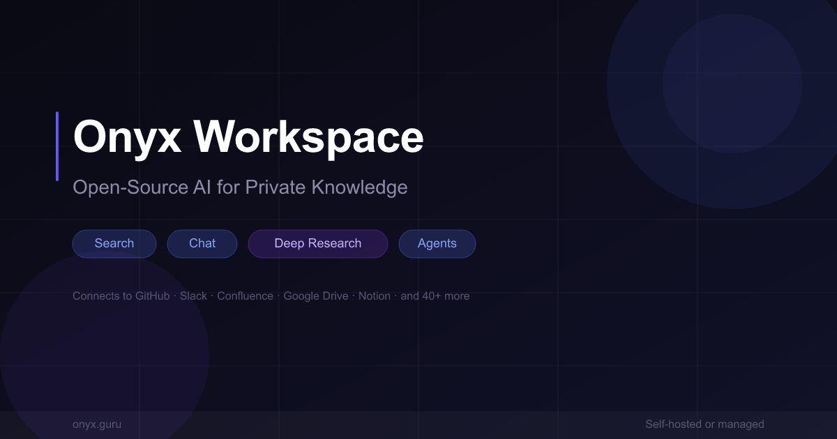 Onyx GitHub Repository — Open-Source Code, Connectors & Self-Hosting ...